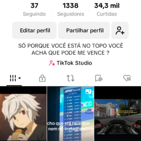 Conta tiktok 1345 seguidores