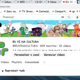 CANAL YOUTUBE 839 inscritos