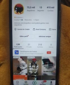 Conta do Kwai com verificado 73.3k de seguidores