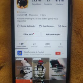 Conta do Kwai com verificado 73.3k de seguidores