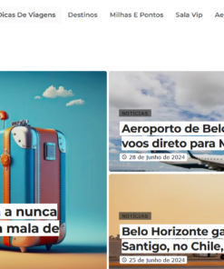 SITE SOBRE 'DESTINOS/VIAGENS' PRONTO PRA MONETIZAR +98 POSTS