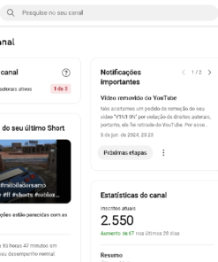 Canal castrolofc (canal de jogos) com 2500 inscritos