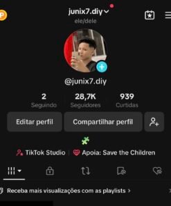 Conta do tik tok com 28 mil seguidores