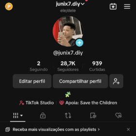 Conta do tik tok com 28 mil seguidores