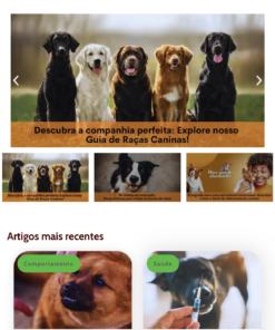 Blog Nicho Pets todo personalizado, com web stories generator, link de afiliado Amazon e infoproduto pronto para ser vendido (página de vendas e produto vai junto)