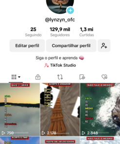 Tiktok Aberta mente 129.9K Seguidores