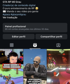 Conta Instagram GTA RP Roleplay 1416 seguidores
