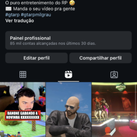 Conta Instagram GTA RP Roleplay 1416 seguidores