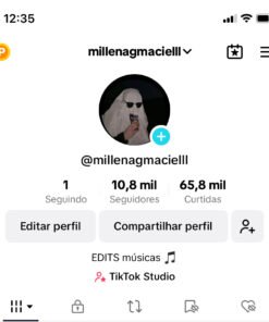 TIK TOK página de músicas 10.8K Seguidores