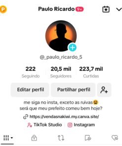 CONTA DO TIK TOK COM MAIS DE 20.000 SEGUIDORES