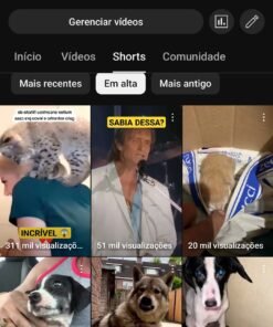 Canal de shorts 5k de inscritos