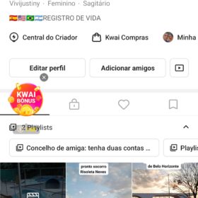 Conta com 1500 seguidores kwai