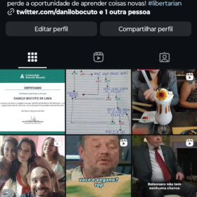 Conta no Instagram com 83 mil Seguidores