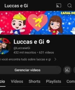 Canal Luccas e Gi 432 mil inscritos