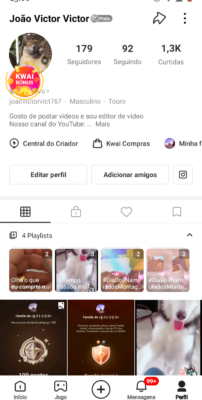 Kwai 179 Seguidores 37,0 Mil Visualizações Não Monetizado