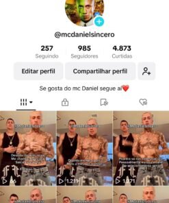 Conta tiktok Mcdanielsincero 987 Seguidores