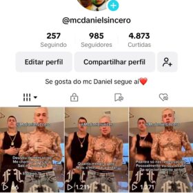 Conta tiktok Mcdanielsincero 987 Seguidores