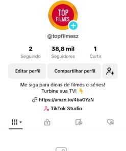 Conta do Tik Tok com 38k de seguidores