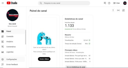 CANAL DE PLAYBACK COM 1133 INSCRITOS + PROGRAMA GRAVADOR DE PLAYBACK - Imagem 3