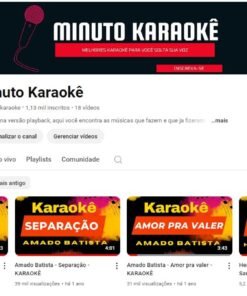 CANAL DE PLAYBACK COM 1133 INSCRITOS + PROGRAMA GRAVADOR DE PLAYBACK