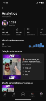 Canal de Shorts Roblox com 1230 Inscritos - Imagem 2