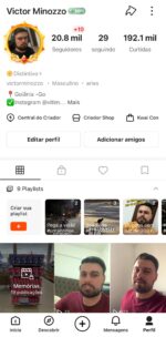 Conta Kwai com 20k seguidores