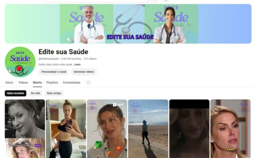 Canal Edite sua Saude 5,35 mil inscritos