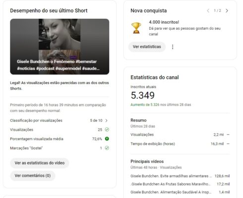 Canal Edite sua Saude 5,35 mil inscritos - Imagem 5