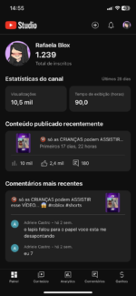 Canal de Shorts Roblox com 1230 Inscritos - Imagem 3