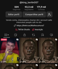 Conta de TikTok hypada e monetizada, Hypa qualquer nicho 43.3K Seguidores 171.9K Curtidas