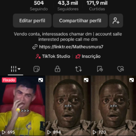 Conta de TikTok hypada e monetizada, Hypa qualquer nicho 43.3K Seguidores 171.9K Curtidas