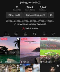 Conta muito viral de TikTok com 34K Seguidores 3.1M Curtidas DE LIKES MONETIZADA