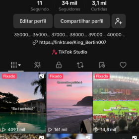 Conta muito viral de TikTok com 34K Seguidores 3.1M Curtidas DE LIKES MONETIZADA