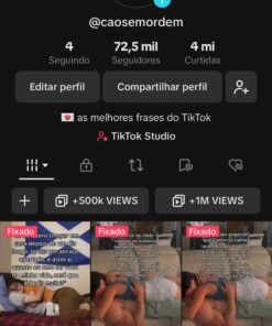 Conta TikTok - 4 MILHÕES DE LIKES 72.5K Seguidores