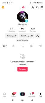 Conta tiktok não monetizada 372 Seguidores