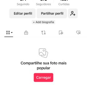 Conta tiktok não monetizada 372 Seguidores