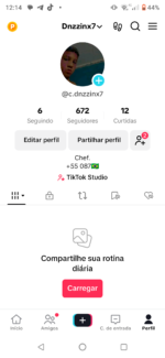 Conta Tiktok 670 Seguidores