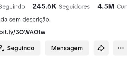 Perfil no Tik Tok Monetizado +240k de seguidores