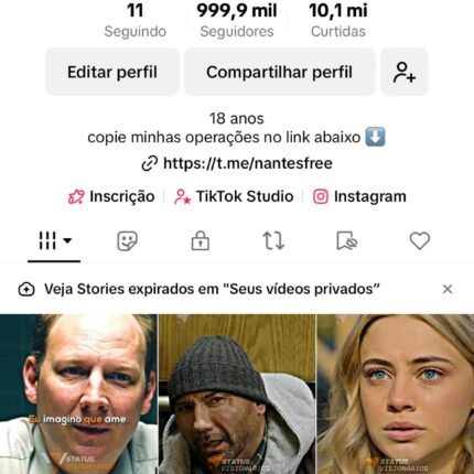 Conta de 1 MILHÃO de seguidores tiktok, TOTALMENTE ORGANICA, gerando muito resultado!!!,
