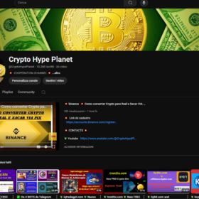 Canal de Criptomoedas e Plataformas de Investimento com 10 k de inscritos