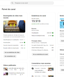Canal youtube Tudo Sobre Saia com 20k Inscritos