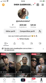 TIKTOK - 67.5K Seguidores 3.4M Curtidas