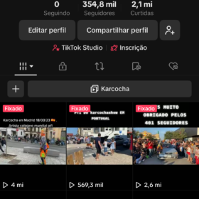 Conta do Tiktok de 354 Mil Seguidores