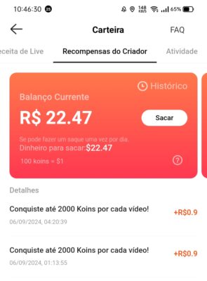 Conta do kwai para ganhar dinheiro com 2500 seguidores - Imagem 4