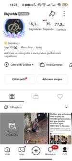 Vendo essa conta do Kwai monetizado com 15.2K Seguidores | Filmes TV| 77.6K Curtidas | 787k de visualizações