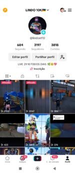 TIK TOK 3K BEM ENGAJADO GAMER pega boas viws e crescendo rápido