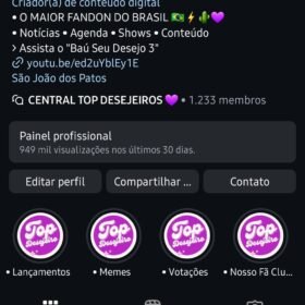 CONTA INSTAGRAM com 220k de seguidores e com alcance de 1 M