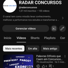 Canal Radar Concursos 1,57k  inscritos