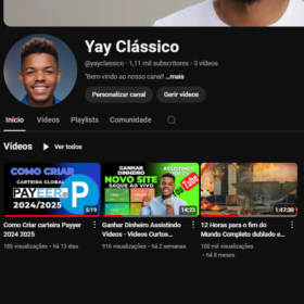 CANAL YOUTUBE 1100 INSCRITOS FALTANDO APENAS HISTORICO PARA MOETIZAR