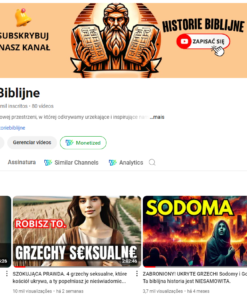 Canal Dark Histórias da biblia Polonês, engajado, alto RPM, 22K inscritos